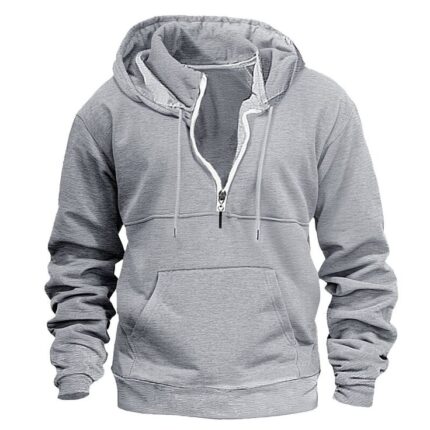 Men's Hoodie Quarter Zip Hoodie