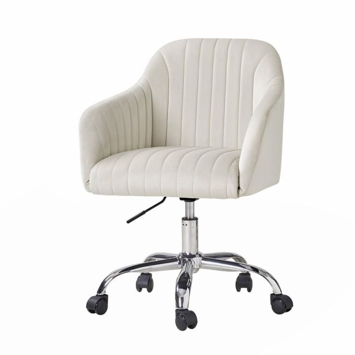 Patrick Velvet Channel Tufted Task Chair