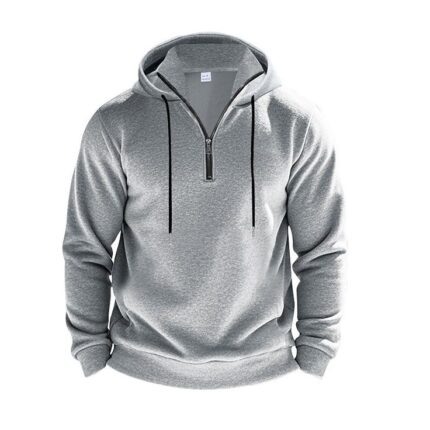 Quarter Zip Hoodie Black