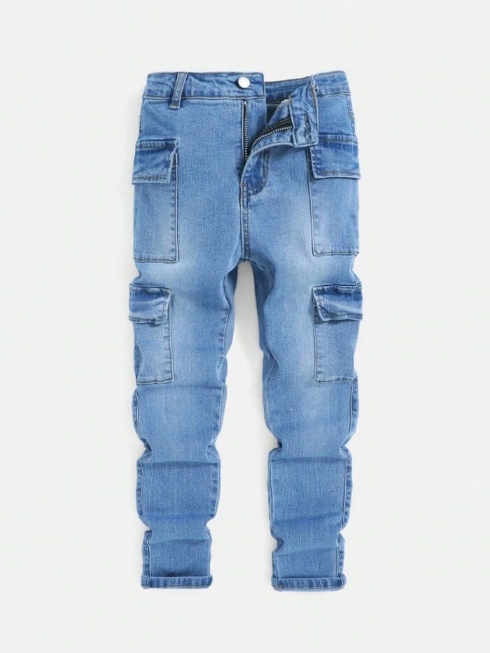 Tween Boy Flap Pocket Side Cargo Jeans