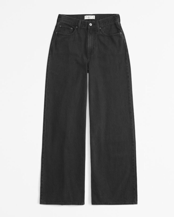 Women's High Rise Wide Leg Jean in Black