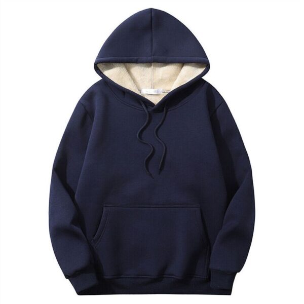 Faux Sherpa Hoodie Workout Top - Image 1