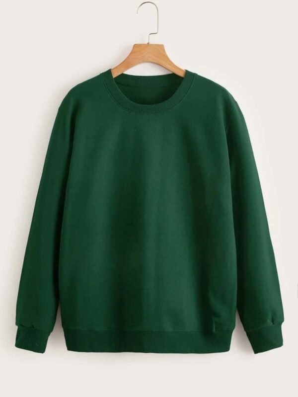 Solid Round Neck Sweatshirt