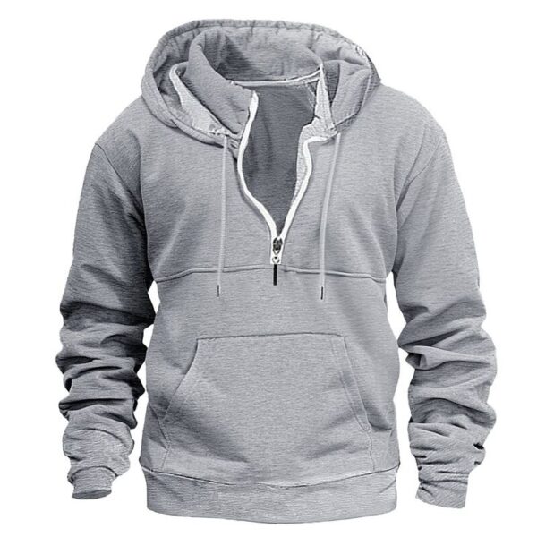 Men's Hoodie Quarter Zip Hoodie - Image 1