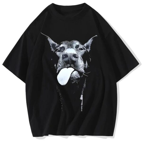 T-shirt Oversize Dog Black - Image 1