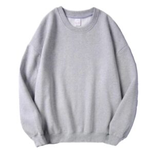 Casual Cotton Sweatshirt Gray